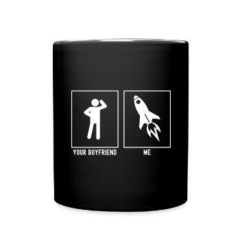 Your Friend - Me - Astronomy Diagonal Rocket - Full Colour Mug - black - Front