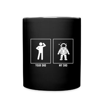 Ton père - Mon père - Astronome Voiture d’astronaute - Mug uni - noir - Devant