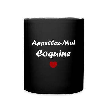 Coquine - Mug uni - noir - Devant