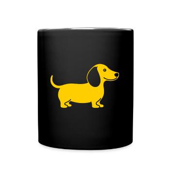 teckel - Mug uni - noir - Devant