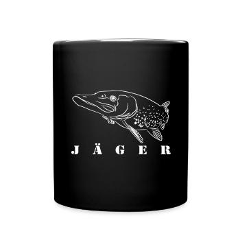Hecht - Tasse einfarbig - Schwarz - Vorne