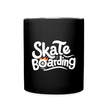Skateboarding Skater Gear Tricks Rampen Geschenk - Tasse einfarbig - Schwarz - Vorne
