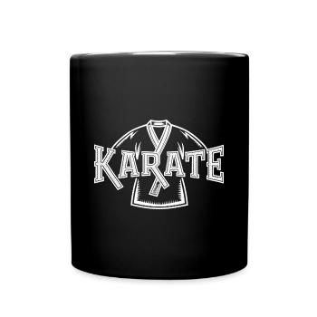 Karate Meister Geschenk Kampfkunst Gürtel Training - Tasse einfarbig - Schwarz - Vorne