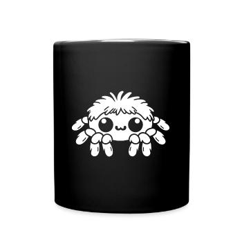 Spinne - Tasse einfarbig - Schwarz - Vorne