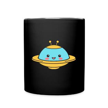 flying saucer - Full Colour Mug - black - Front
