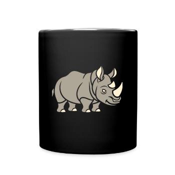 Nashorn - Tasse einfarbig - Schwarz - Vorne
