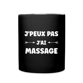 j'peux pas j'ai massage - Mug uni - noir - Devant