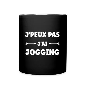j'peux pas j'ai bain de jogging - Mug uni - noir - Devant