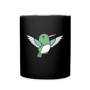 Kolibri - Tasse einfarbig - Schwarz - Vorne