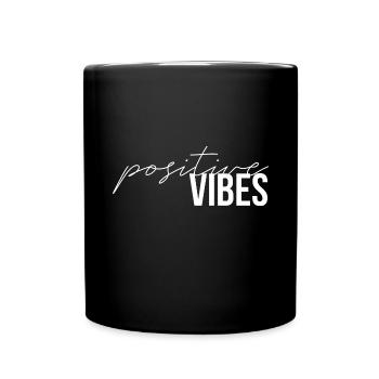 cadeau moderne de Vibes positif - Mug uni - noir - Devant