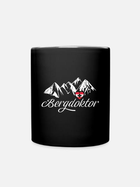 Bergdoktor Berge Alpen Apres Ski Skifahren Snowboa - Tasse einfarbig - Schwarz