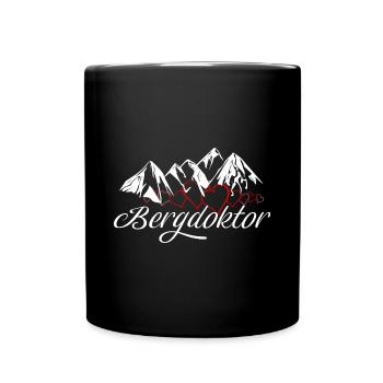 Bergdoktor Berge Alpen Apres Ski Skifahren - Tasse einfarbig - Schwarz - Vorne