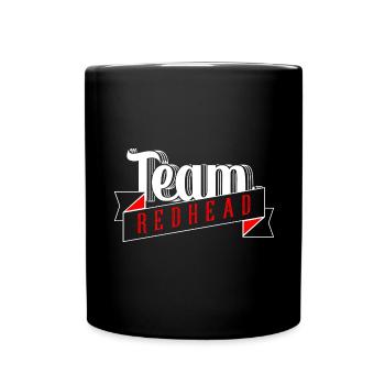 Redhead Team Ginger Squad Red Orange Hair Irish - Full Colour Mug - black - Front