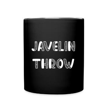 Speerwurf - Tasse einfarbig - Schwarz - Vorne