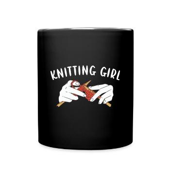 Tricot Fille Tricot - Mug uni - noir - Devant