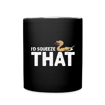 King python design for snake lovers - Full Colour Mug - black - Front