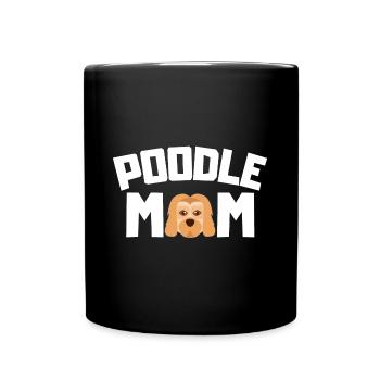 Caniche Maman Chiens Animal de compagnie Fête des Mères Cadeau Caniche - Mug uni - noir - Devant