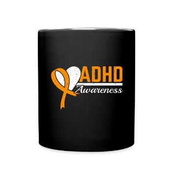 ADHD Awareness Nuerodiversity Thinking Differently - Full Colour Mug - black - Front