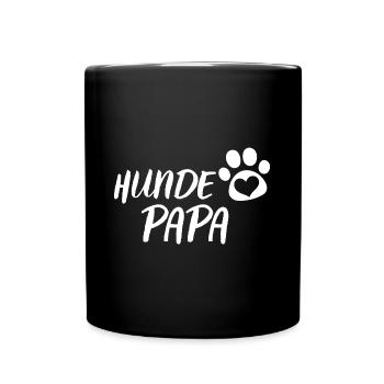 Hunde Papa Hundeliebhaber Vatertag Geschenk Hund - Tasse einfarbig - Schwarz - Vorne