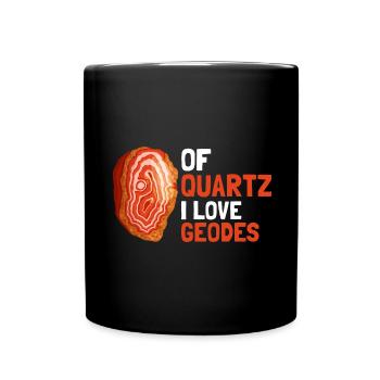 Mineraliensammler und Erze Mineralien Fan - Tasse einfarbig - Schwarz - Vorne