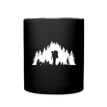 Arbres - Randonnée - (4) - Mug uni - noir - Devant
