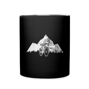 Montagne - Cyclisme - (2) - Mug uni - noir - Devant