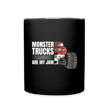 Monster Trucks Are My Jam Monster Truck Show - Full Colour Mug - black - Front