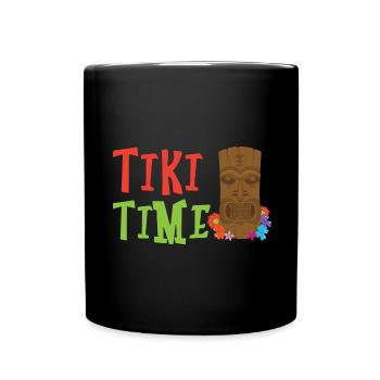 Tiki Time Tropical Drink Luau Party Tiki Bar - Mug uni - noir - Devant