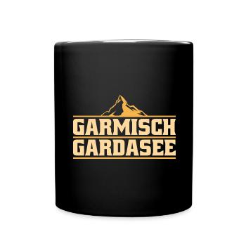 Alpenüberquerung Garmisch Gardasee - Tasse einfarbig - Schwarz - Vorne