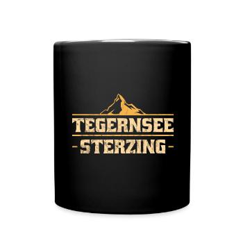 Alpenüberquerung Tegernsee Sterzing - Tasse einfarbig - Schwarz - Vorne