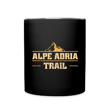 Alpenüberquerung Alpe Adria Trail Ferwanderweg - Tasse einfarbig - Schwarz - Vorne
