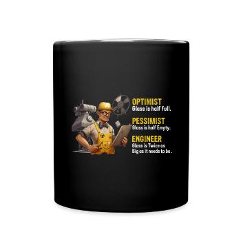 Nuklearplan Design für Kernenergie und Kernkraft - Tasse einfarbig - Schwarz - Vorne