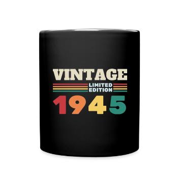 Vintage Limitierte Auflage 1945 - Tasse einfarbig - Schwarz - Vorne