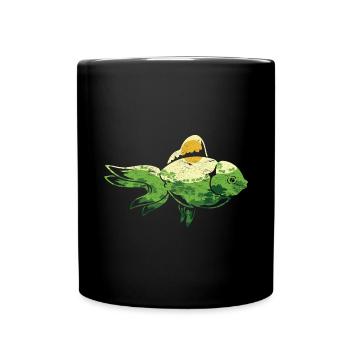 Forêt Nature Paysage Pêche Cadeau Poisson sucré - Mug uni - noir - Devant