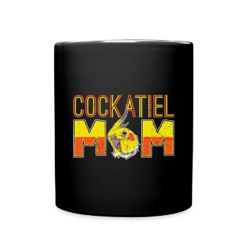 Parakeet Mom Mother's Day Gift Animal Bird - Full Colour Mug - black - Front