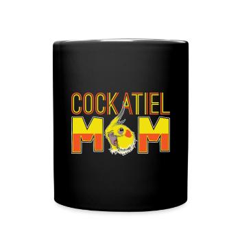 Vogel Mama Tier Muttertag Geschenk Nymphensittich - Tasse einfarbig - Schwarz - Vorne