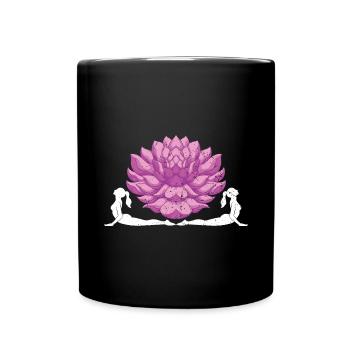 Lotus Blossom Zen Yogi Bouddhiste Cadeau Yoga - Mug uni - noir - Devant