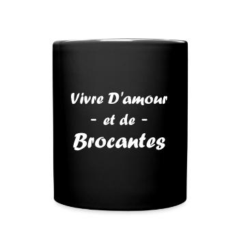 Vide grenier humour brocante - Mug uni - noir - Devant