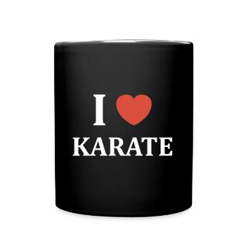 Karate - Tasse einfarbig - Schwarz - Vorne