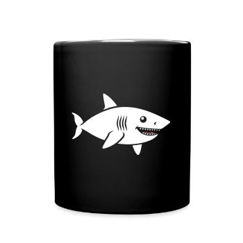 Requin - Mug uni - noir - Devant