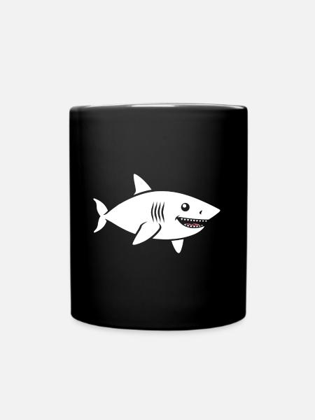 Hai - Tasse einfarbig - Schwarz
