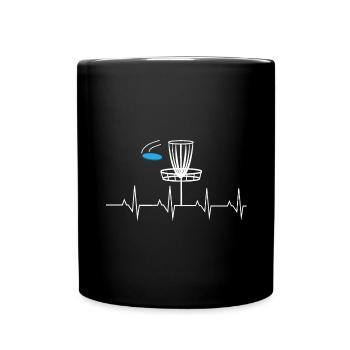 Disc Golf Heartbeat Shirt - Full Colour Mug - black - Front