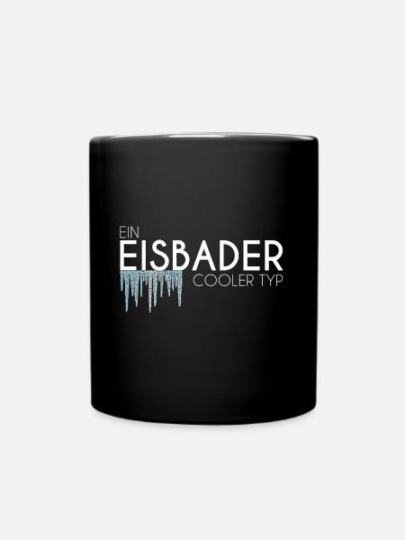 Eisbaden - Tasse einfarbig - Schwarz