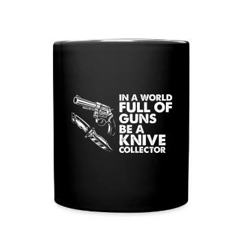 Knife Collector Designs Messerfan Knife Maker - Full Colour Mug - black - Front