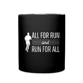 Love Running Zitat - Laufen Läufer Motivation - Tasse einfarbig - Schwarz - Vorne