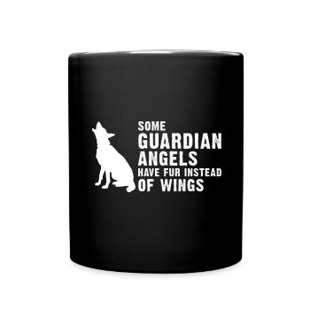 Militär Design Polizei Hund Deutscher Schäfer - Tasse einfarbig - Schwarz - Vorne