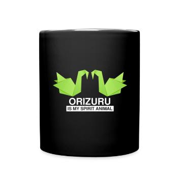 Conception d'origami japonais et origami kirigami - Mug uni - noir - Devant