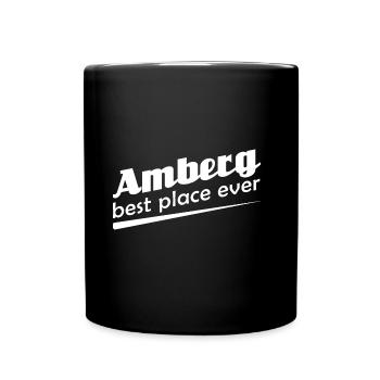 Amberg - Stadt best place ever - Tasse einfarbig - Schwarz - Vorne