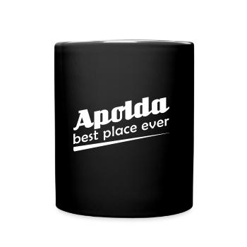 Apolda - Stadt best place ever - Tasse einfarbig - Schwarz - Vorne