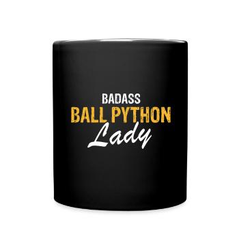 King python design for snake lovers - Full Colour Mug - black - Front